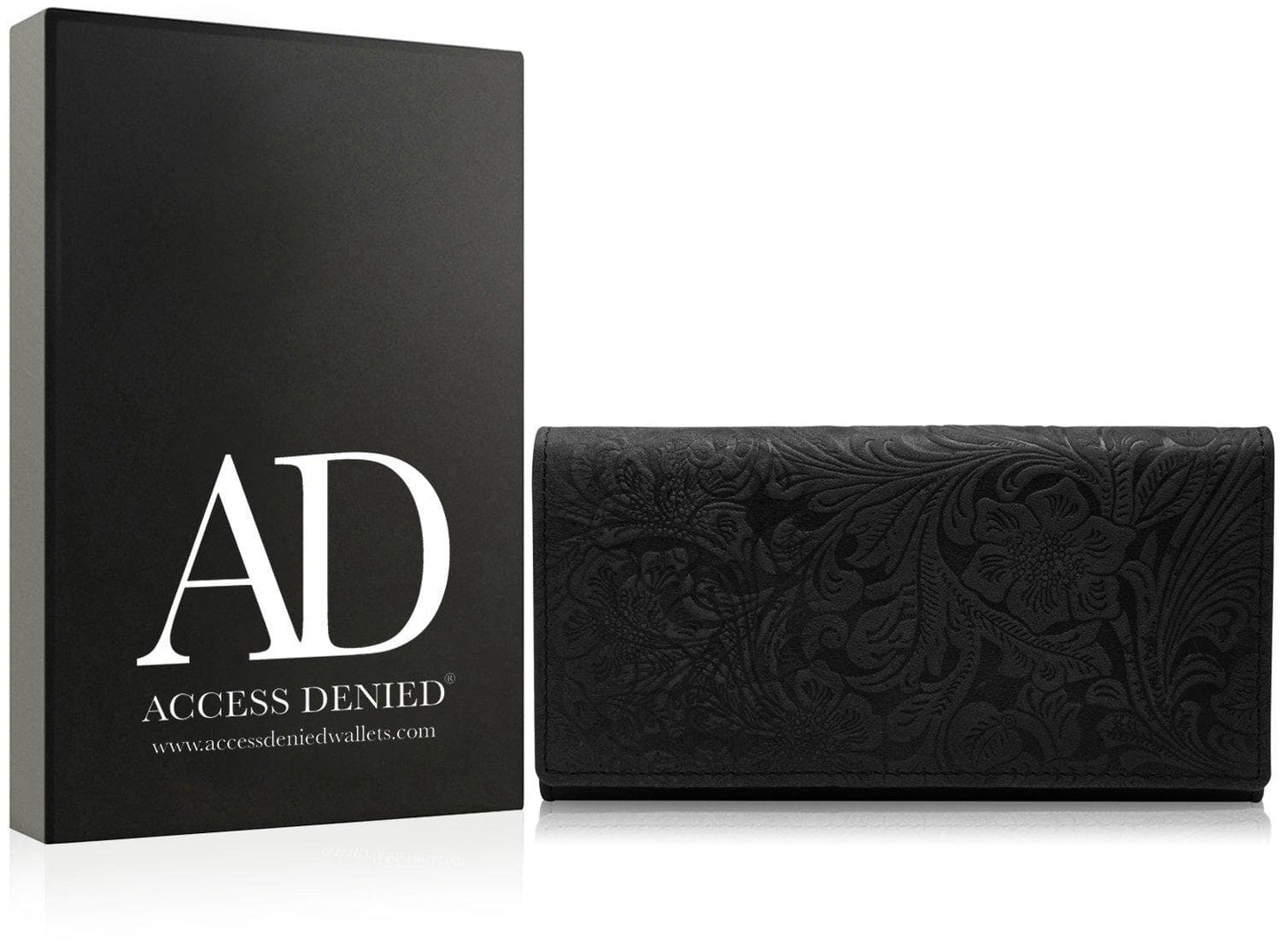 Embossed Floral Accordion Wallet