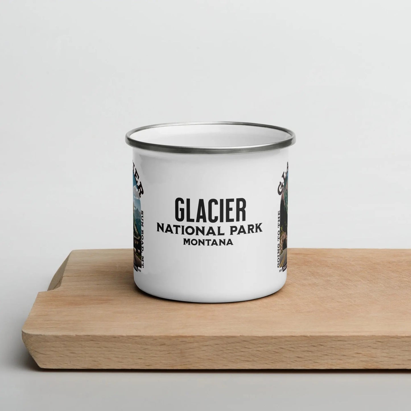 Glacier National Park Durable Enamel Camp Mug Going To The Sun Road