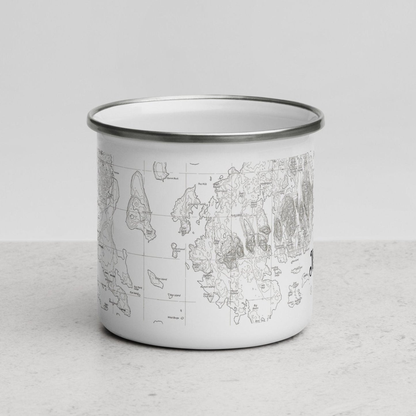 Acadia National Park Topographic Camp Mug