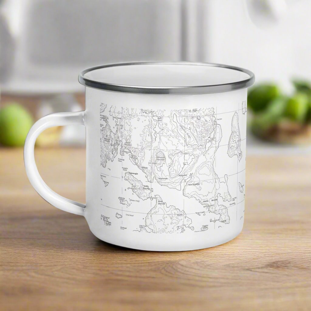 Acadia National Park Topographic Camp Mug