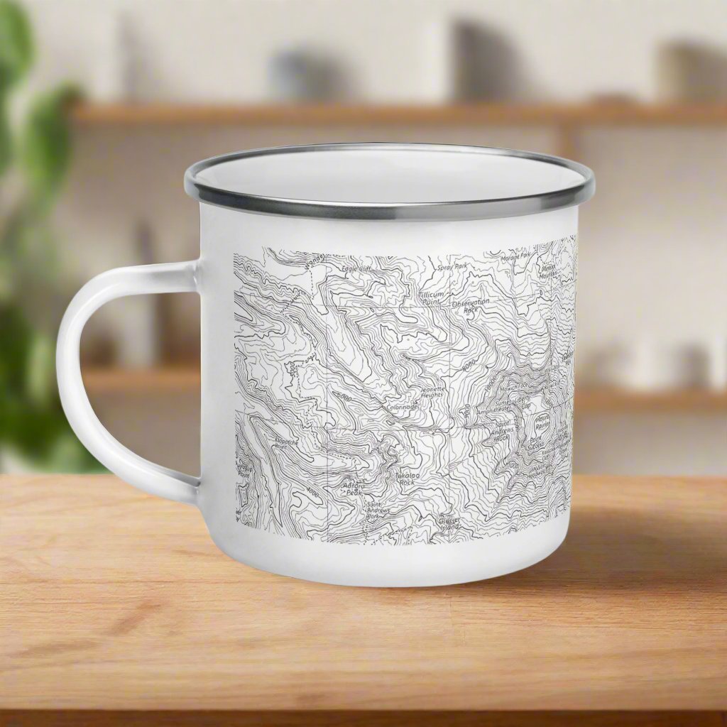Mount Rainier Topographic Durable Camp Mug USGS Map