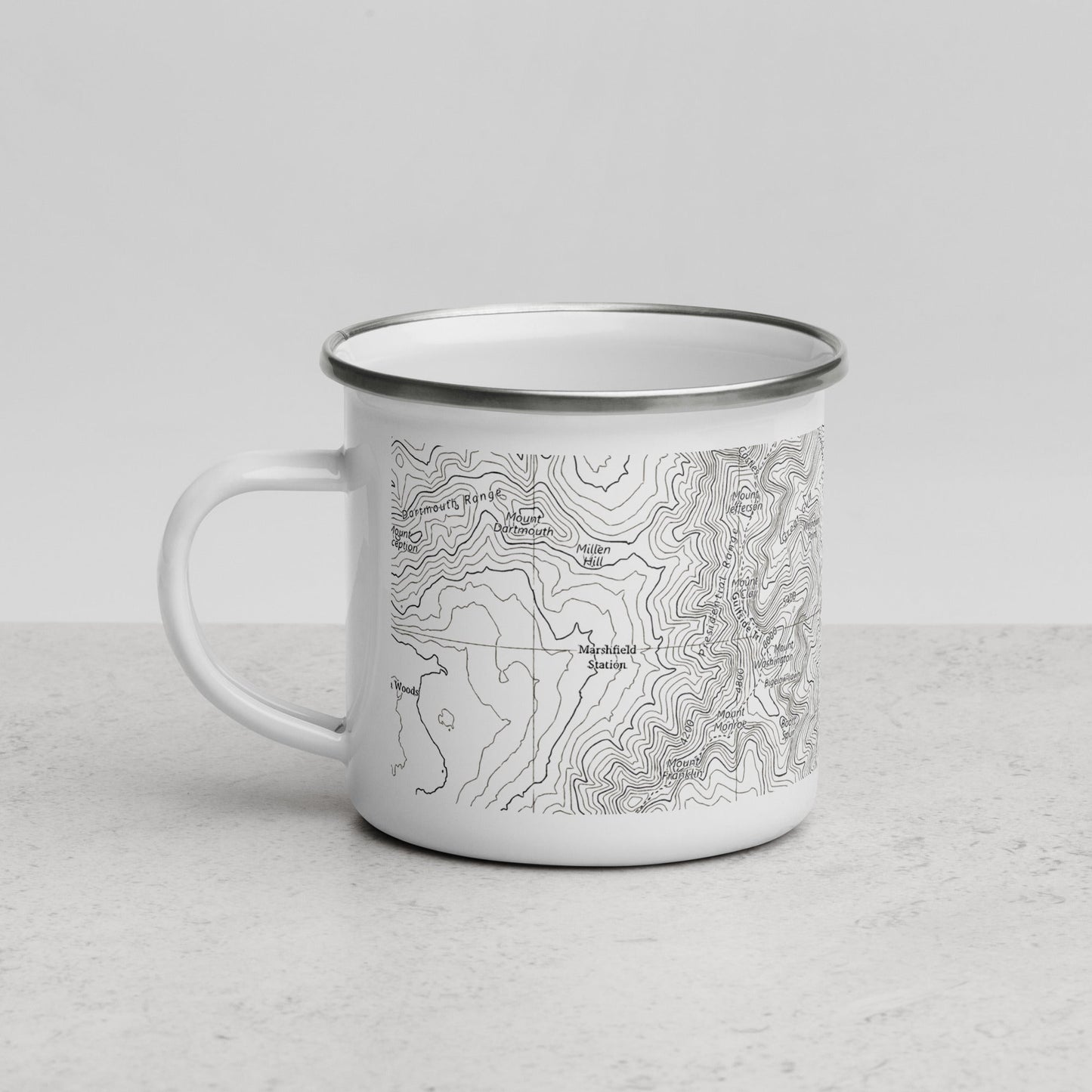 Mount Washington Topographic Durable Camp Mug Presidential Range