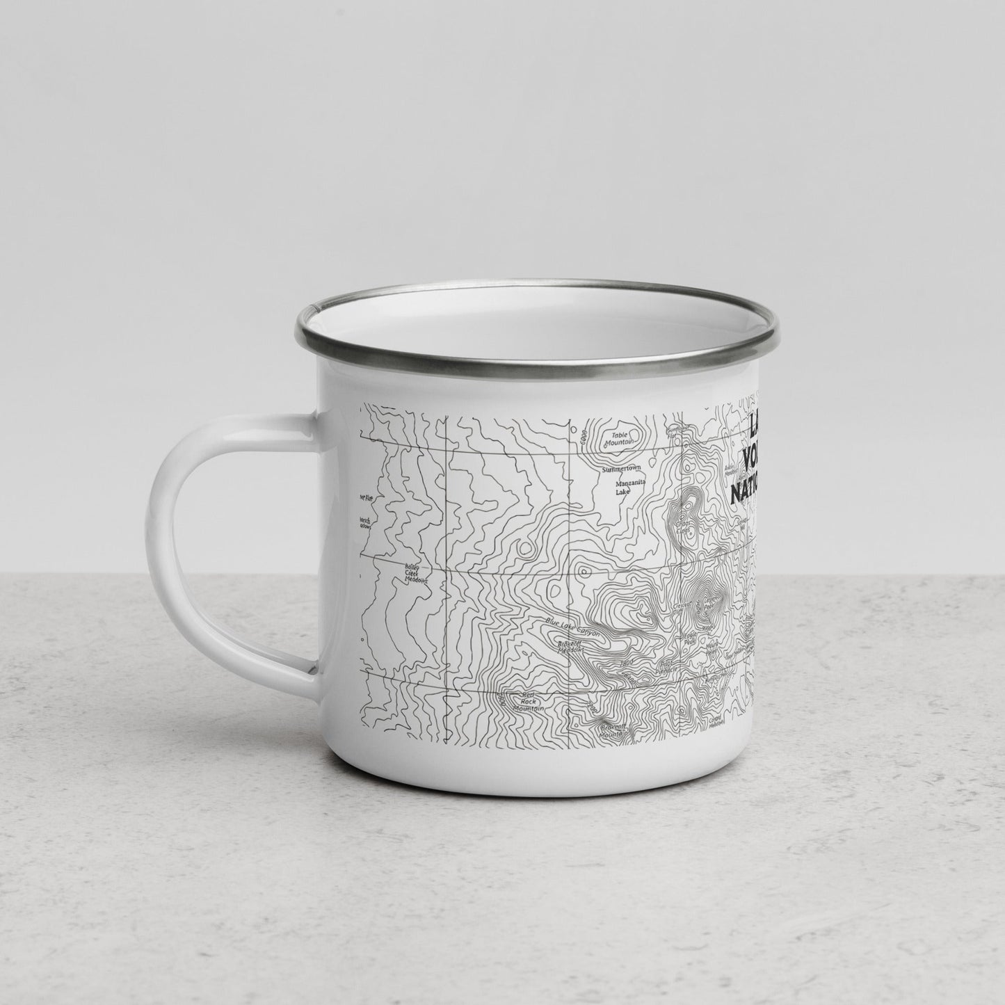 Lassen Volcanic Topographic Camp Mug