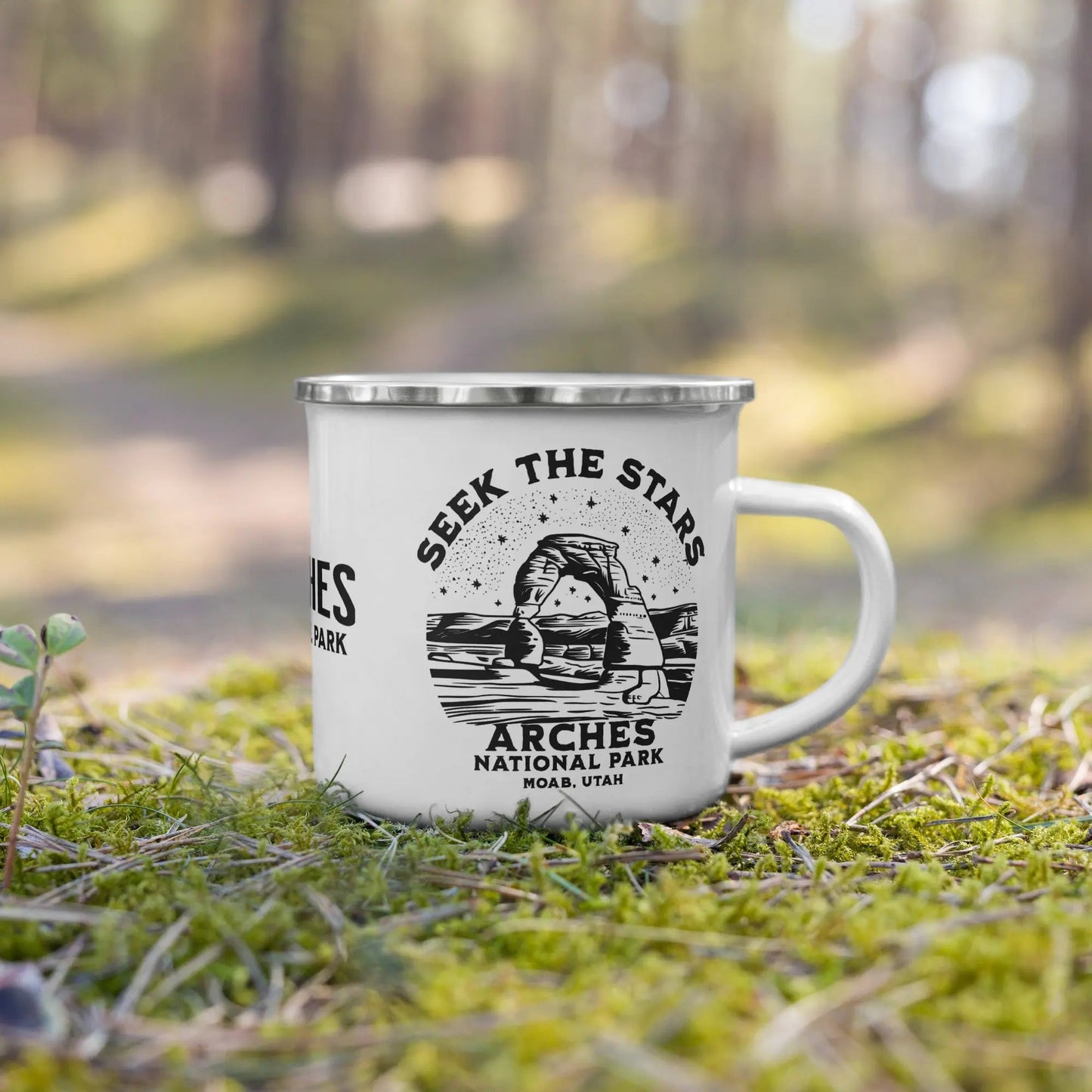 Arches National Park Seek The Stars Durable Enamel Camp Mug