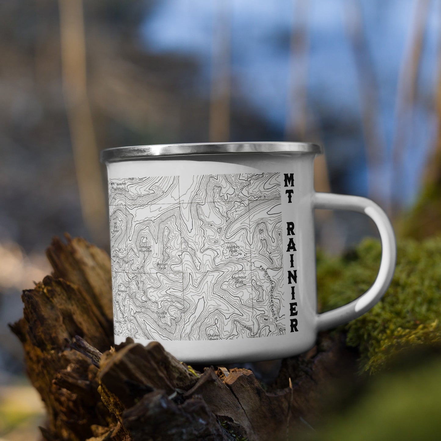Mount Rainier Topographic Durable Camp Mug USGS Map