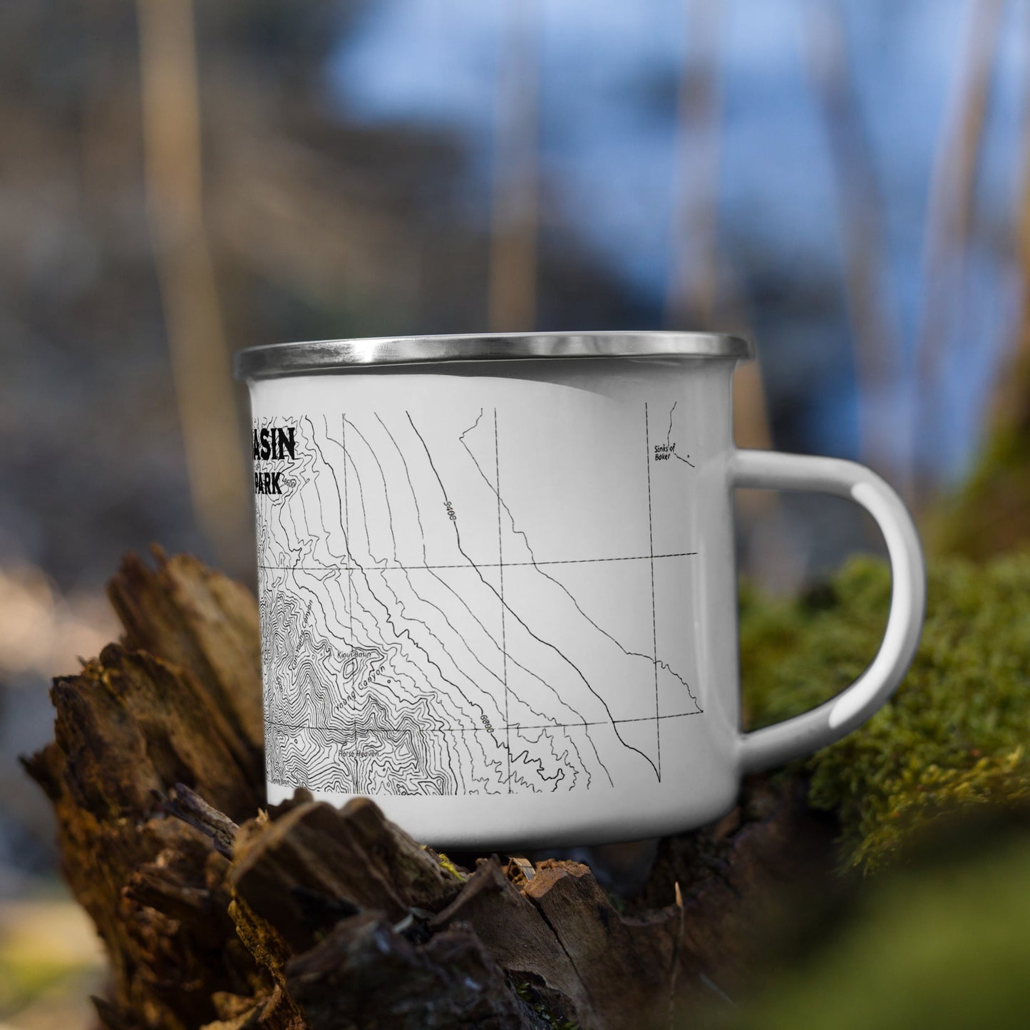 Great Basin National Park Topographic Enamel Camp Mug