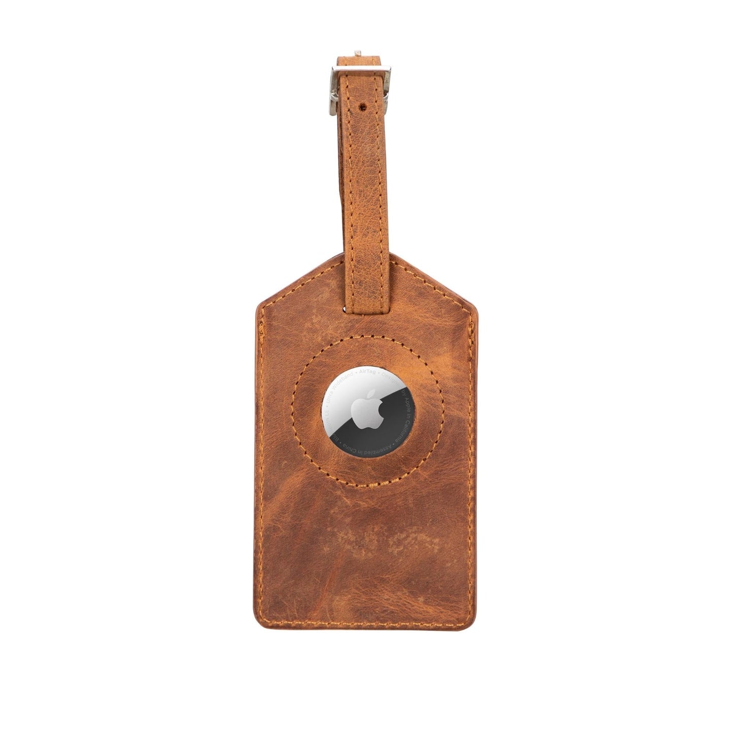 Estes Genuine Leather Luggage Tag with AirTag Slot