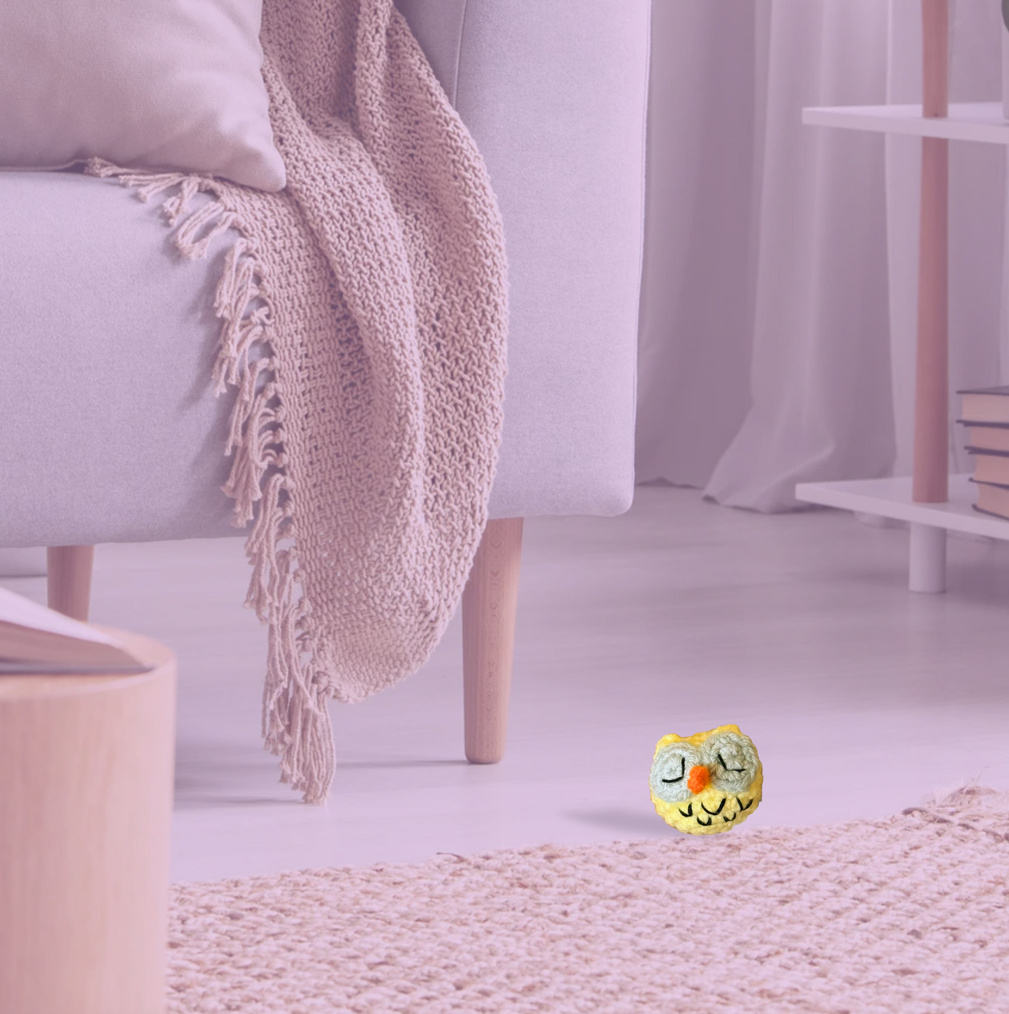 Handmade Catnip Toy | Yolk the Owl Chunkle Puff Infused with Miracle Nip Botanicals