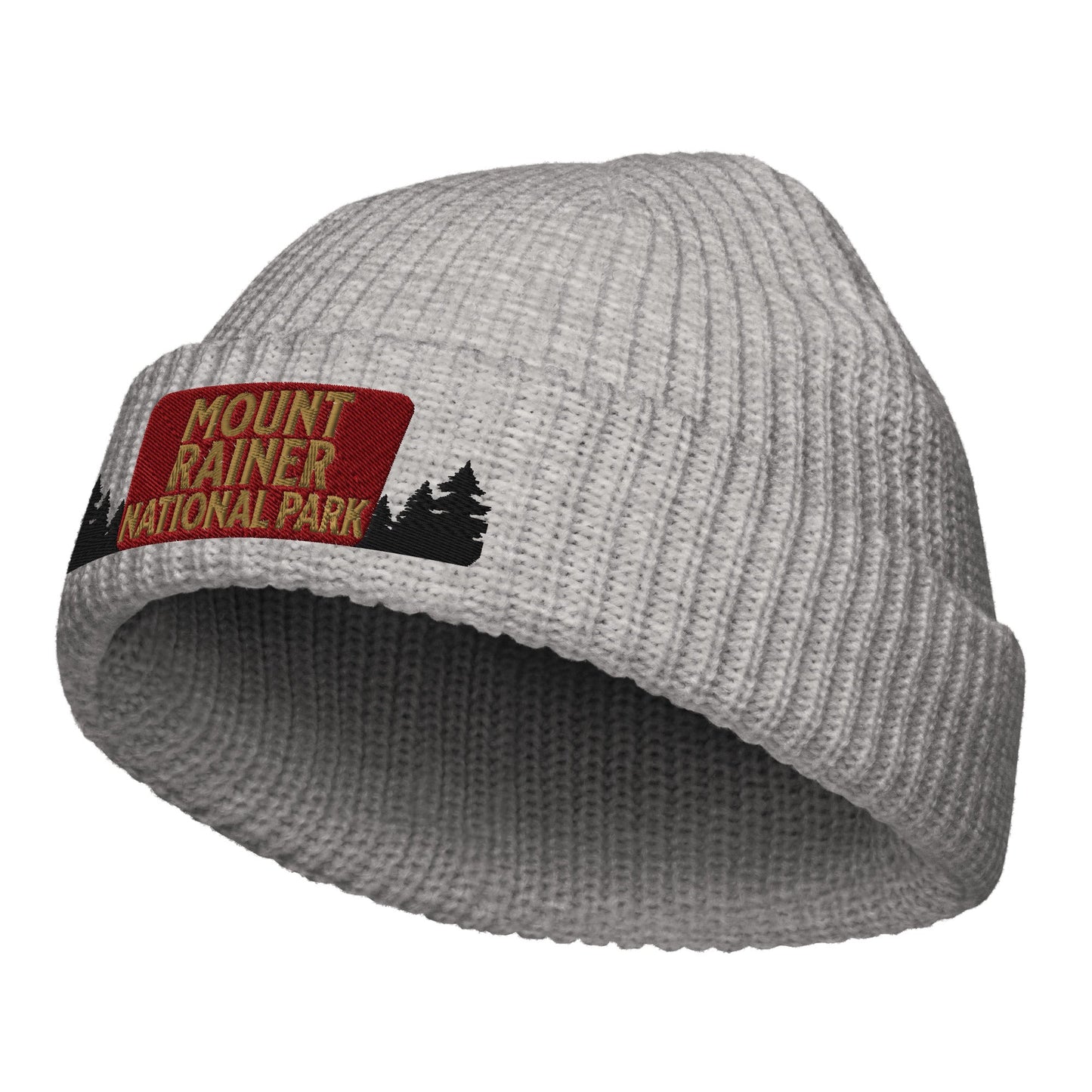 Mount Rainier National Park Embroidered Beanie