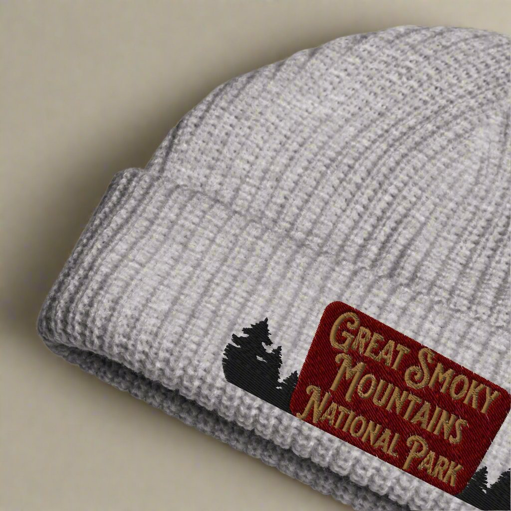 Great Smoky Mountains Embroidered National Park Sign Beanie