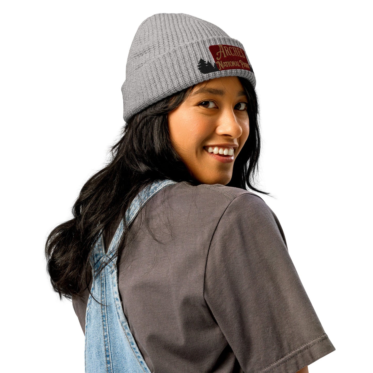 Arches National Park Sign Embroidered Beanie