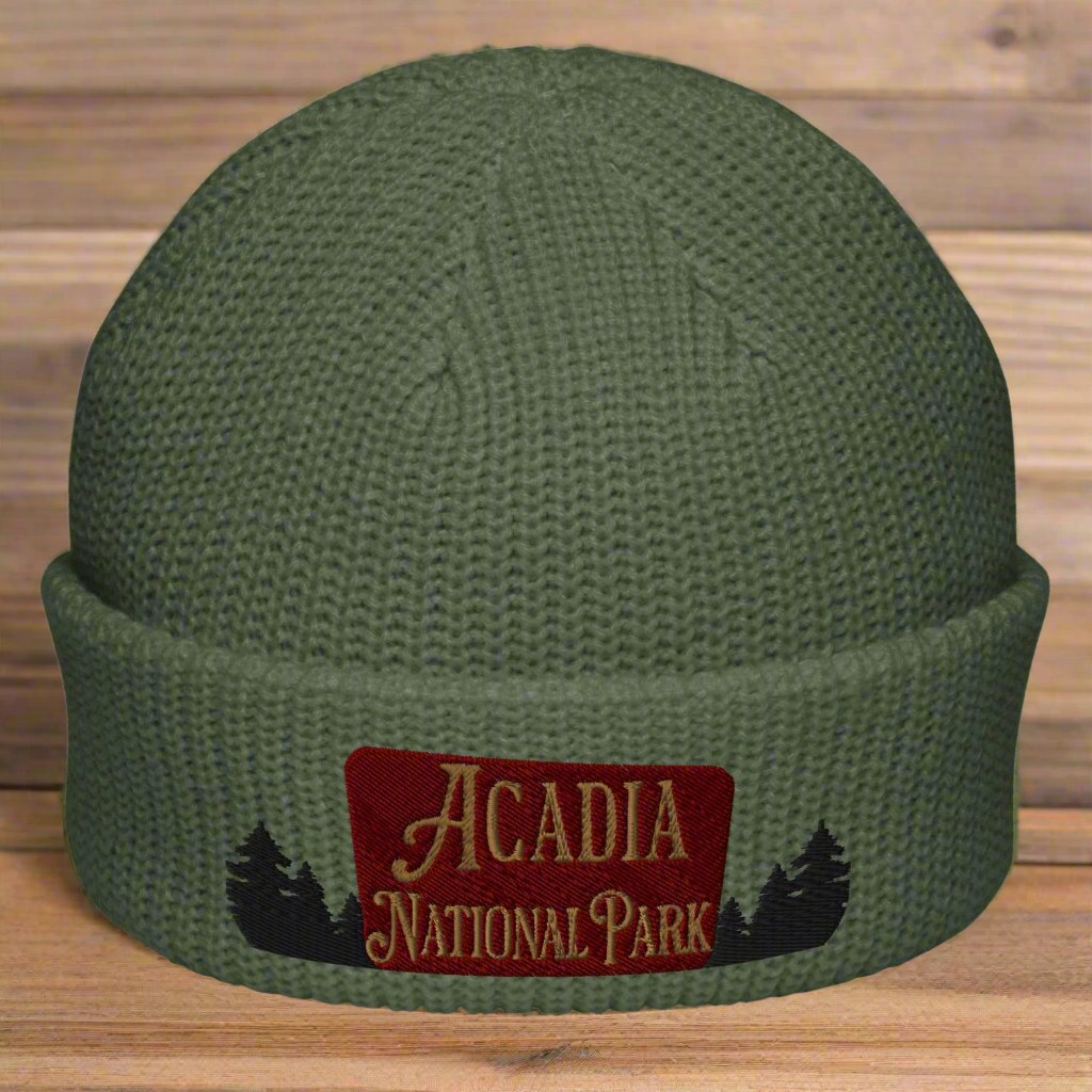 Acadia National Park Embroidered Beanie