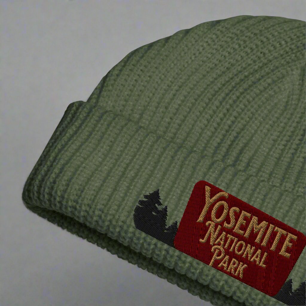 Yosemite National Park Wharf Style Embroidered Beanie