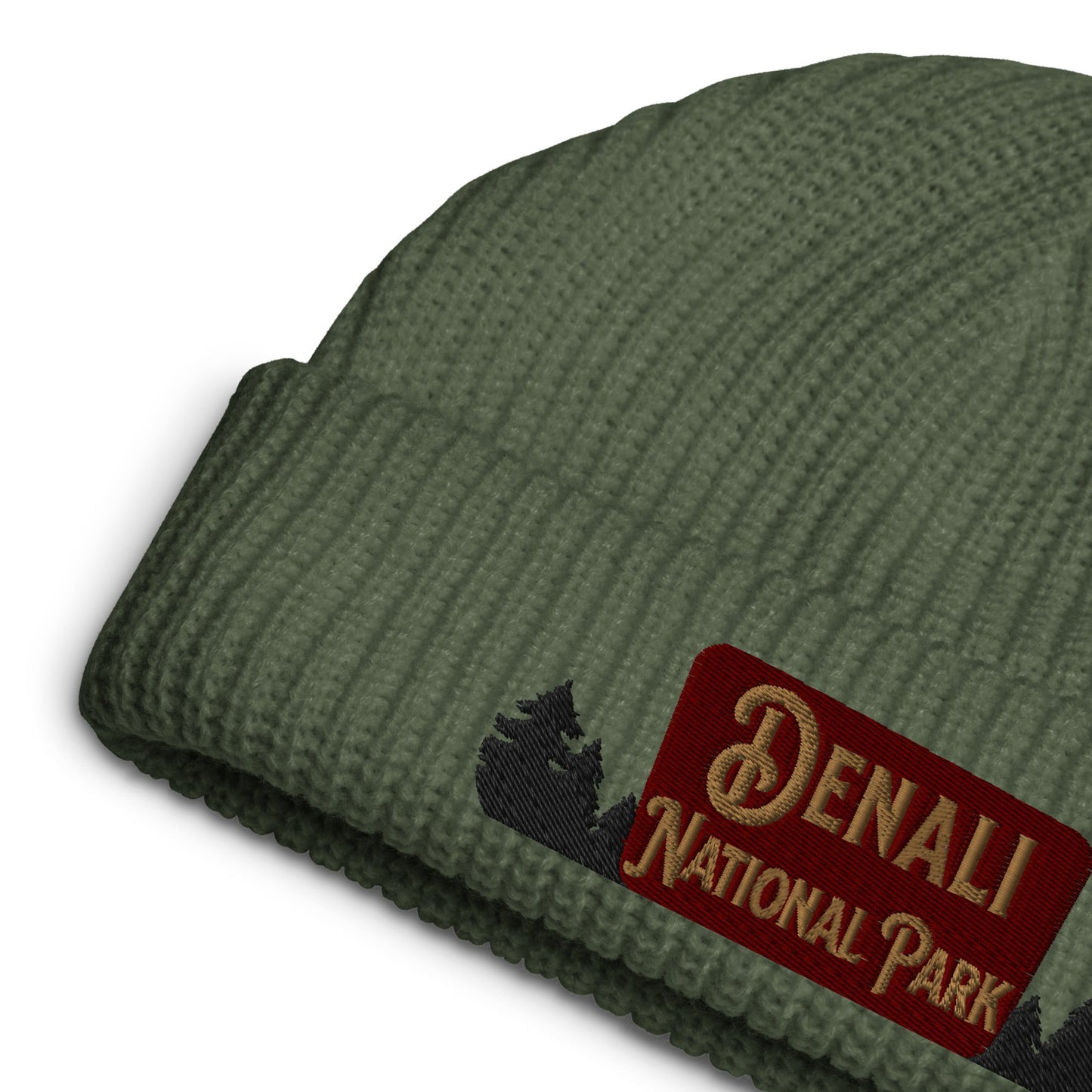 Denali National Park Sign Embroidered Beanie