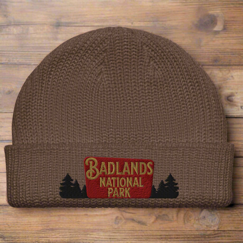 Badlands National Park Wharf Fisherman Style Embroidered Beanie