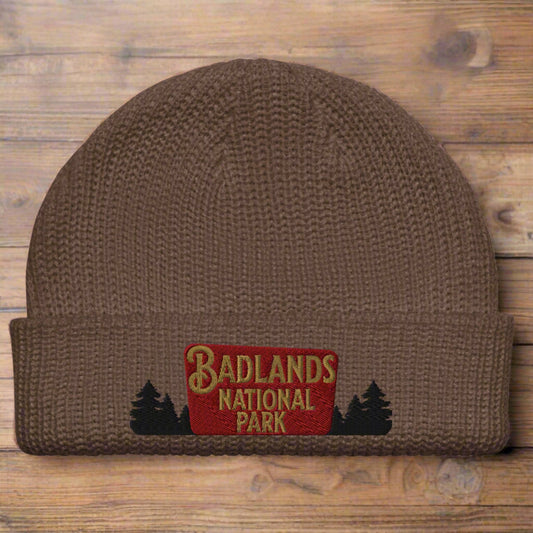 Badlands National Park Wharf Fisherman Style Embroidered Beanie