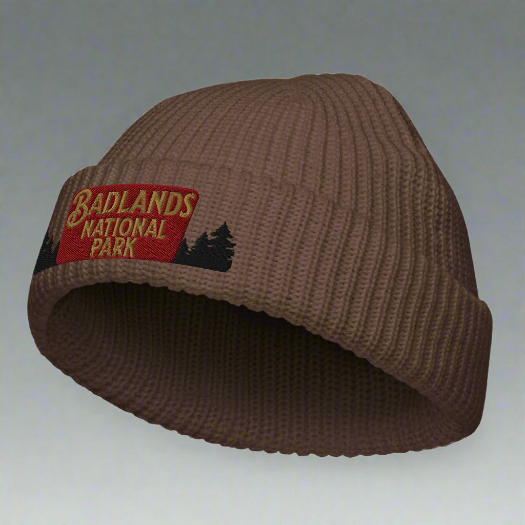 Badlands National Park Wharf Fisherman Style Embroidered Beanie