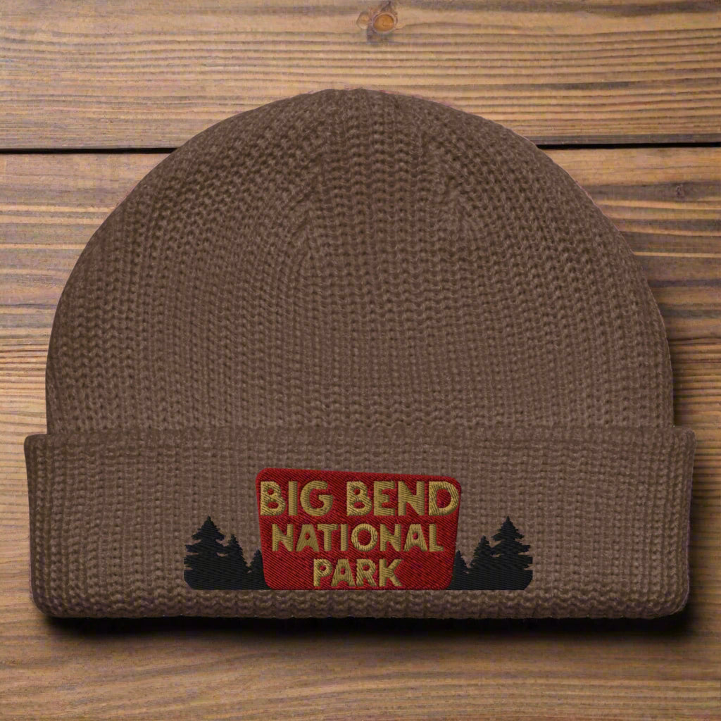 Big Bend National Park Sign Embroidered Beanie