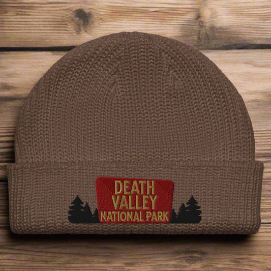 Death Valley National Park Sign Embroidered Beanie Wharf Style