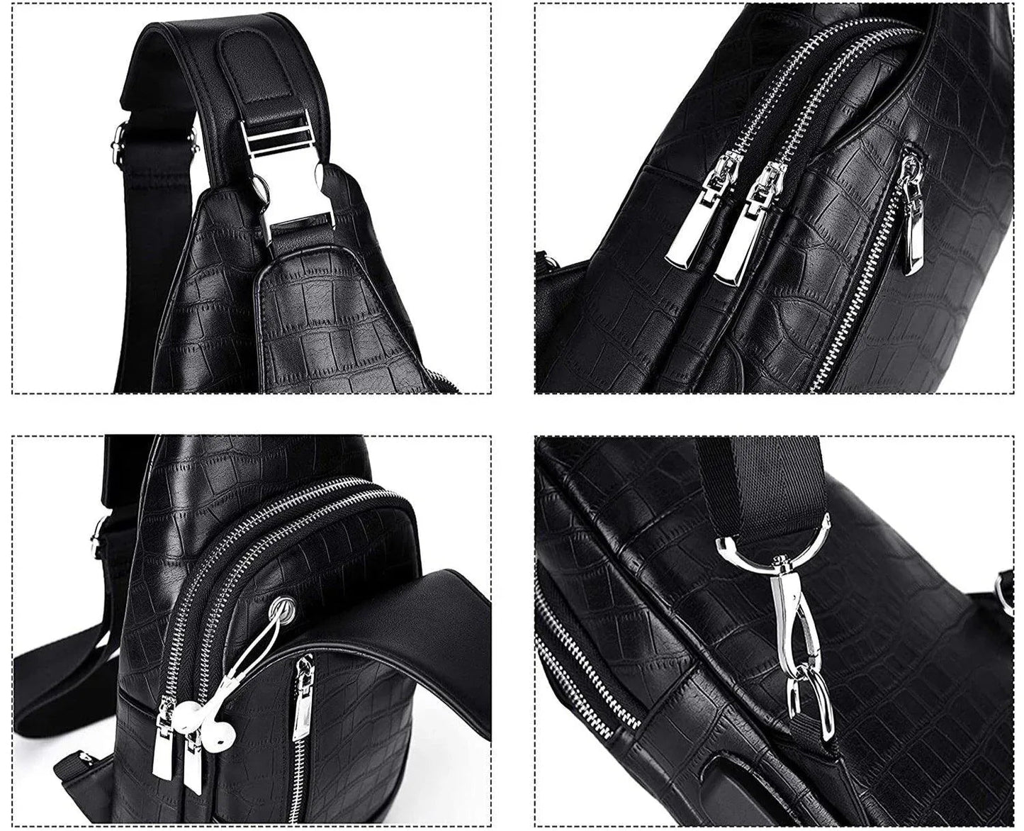 Vegan Leather Sling Backpack – Sleek & Eco-Smart