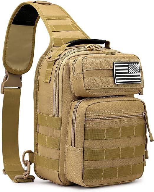 Compact Tactical MOLLE Sling Bag – Rugged & Versatile
