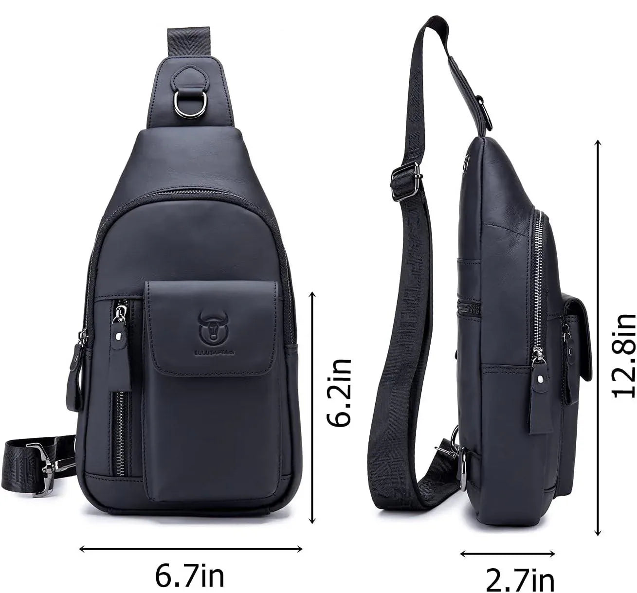 Casual Leather Chest Bag – Timeless & Functional