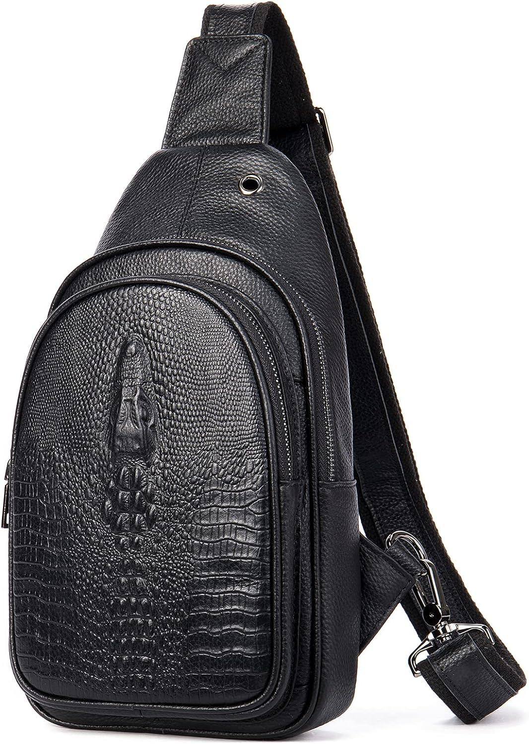 Crocodile Leather Sling Bag – Bold & Refined