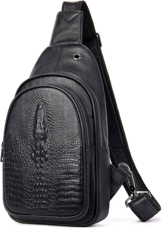 Crocodile Leather Sling Bag – Bold & Refined