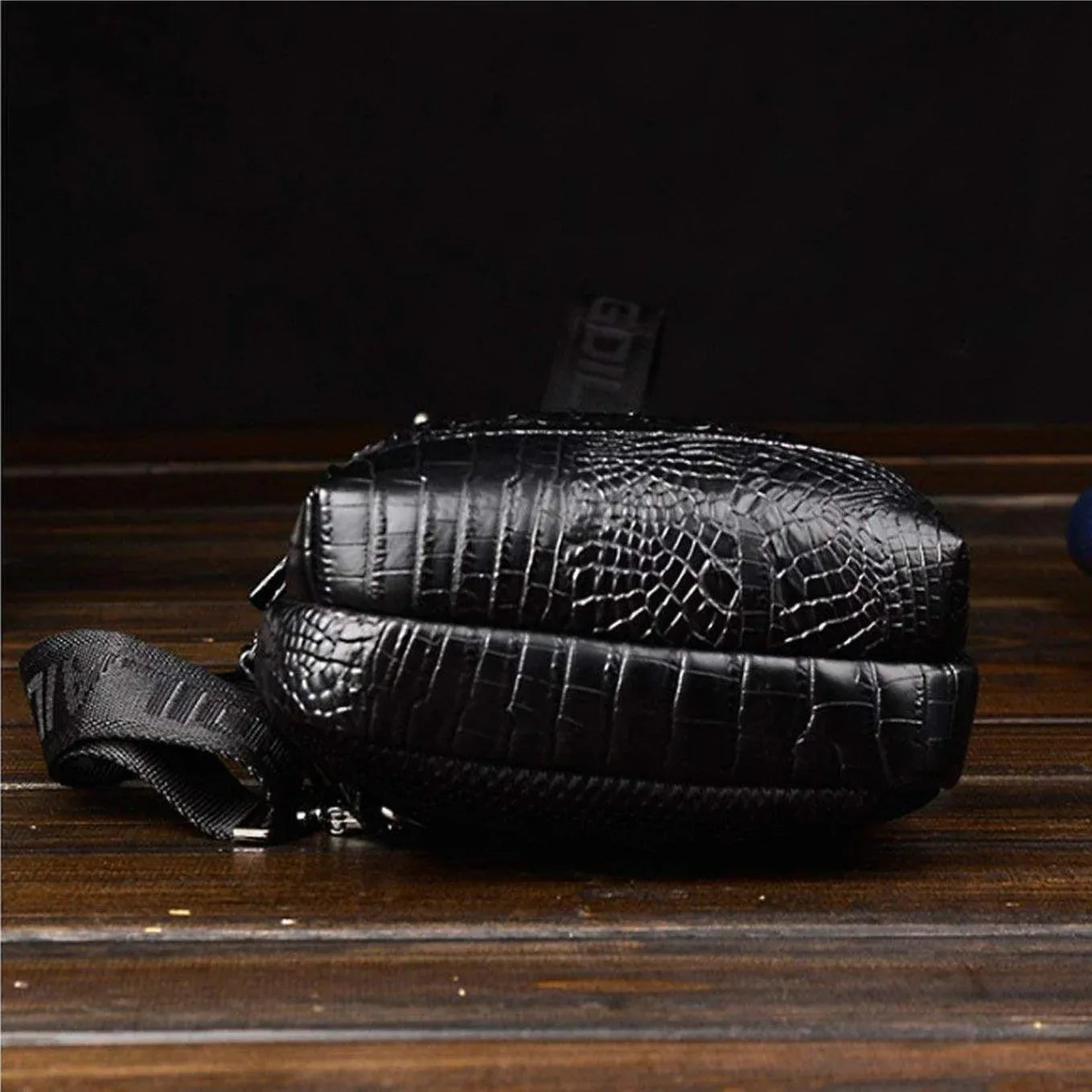 Croc Design Leather Sling Bag – Sophisticated & Practical