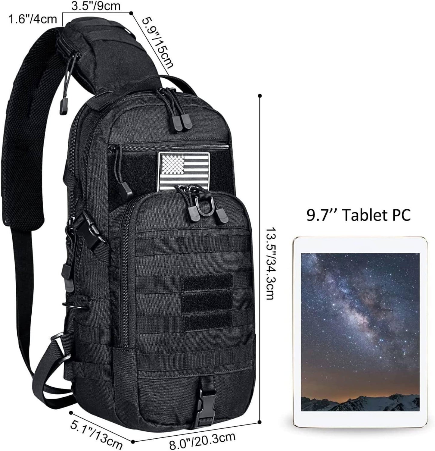 Hidden Compartment Tactical Sling Backpack – Durable & Ergonomic