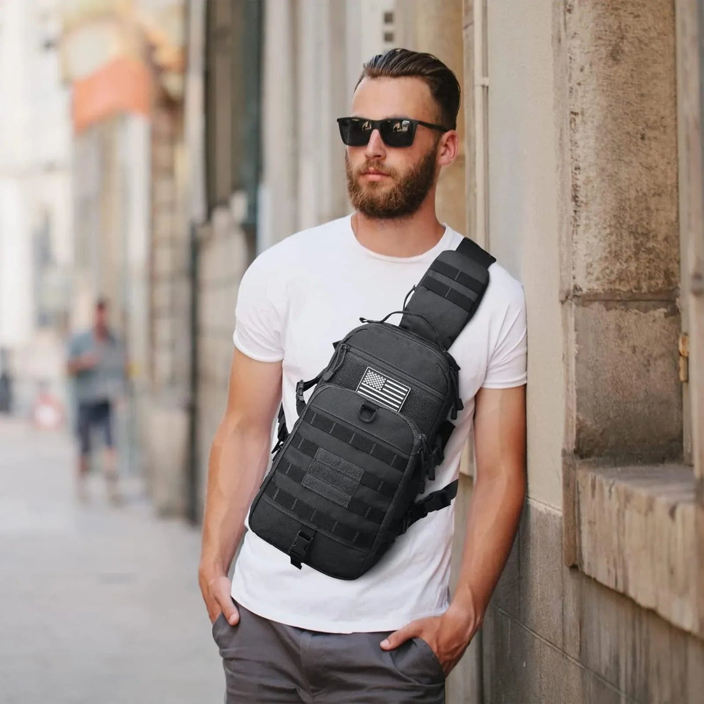 Hidden Compartment Tactical Sling Backpack – Durable & Ergonomic