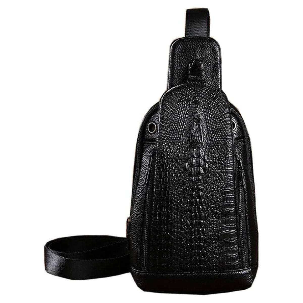 Crocodile Leather Sling Bag – Refined & Luxurious