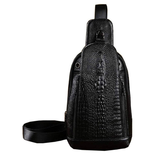 Crocodile Leather Sling Bag – Refined & Luxurious