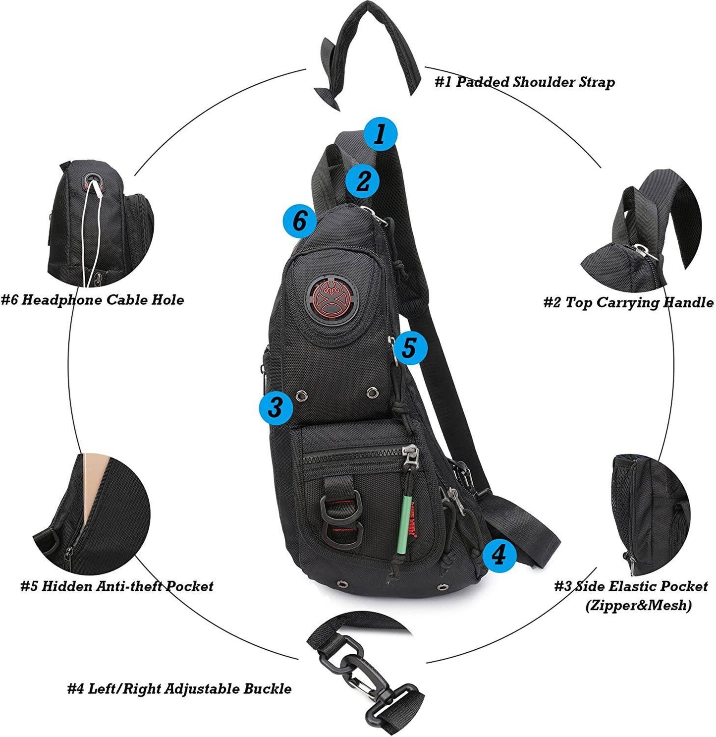 Nylon Stylish Sling Bag – Lightweight & Modern