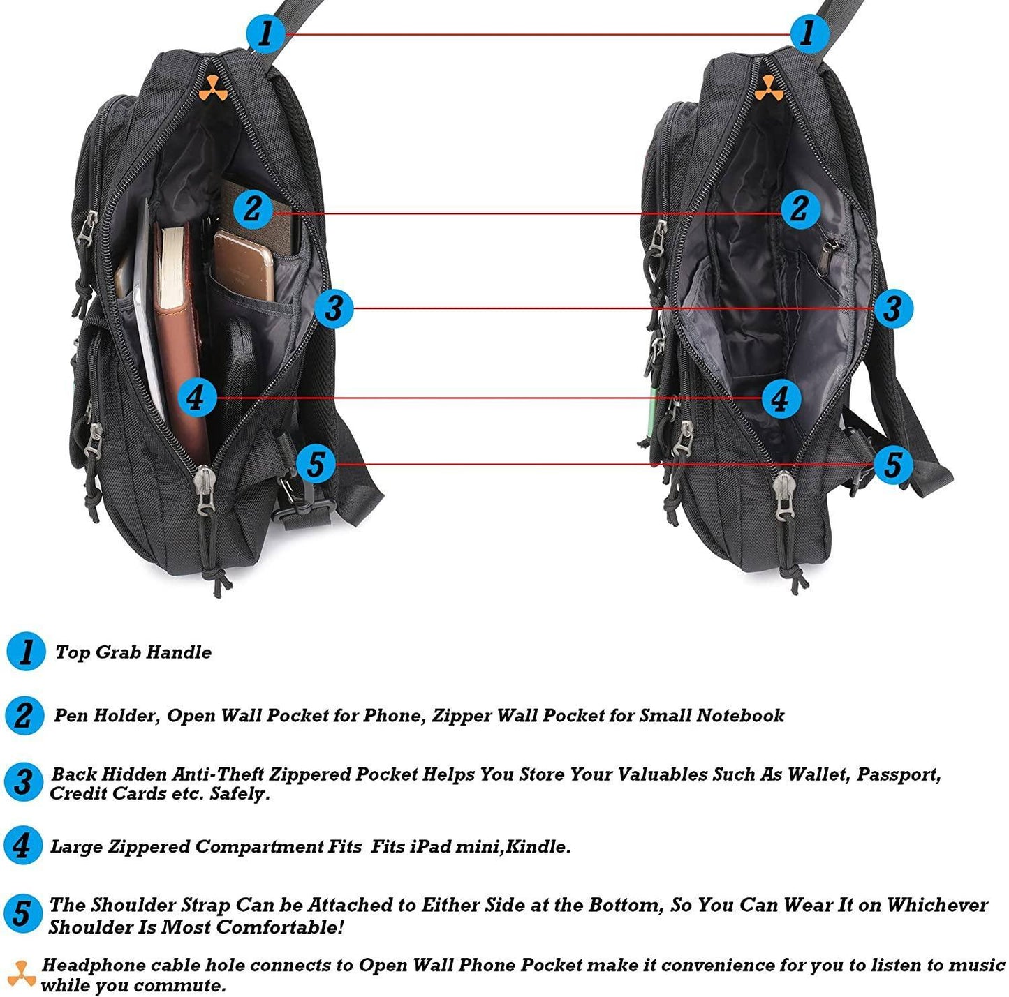 Nylon Stylish Sling Bag – Lightweight & Modern