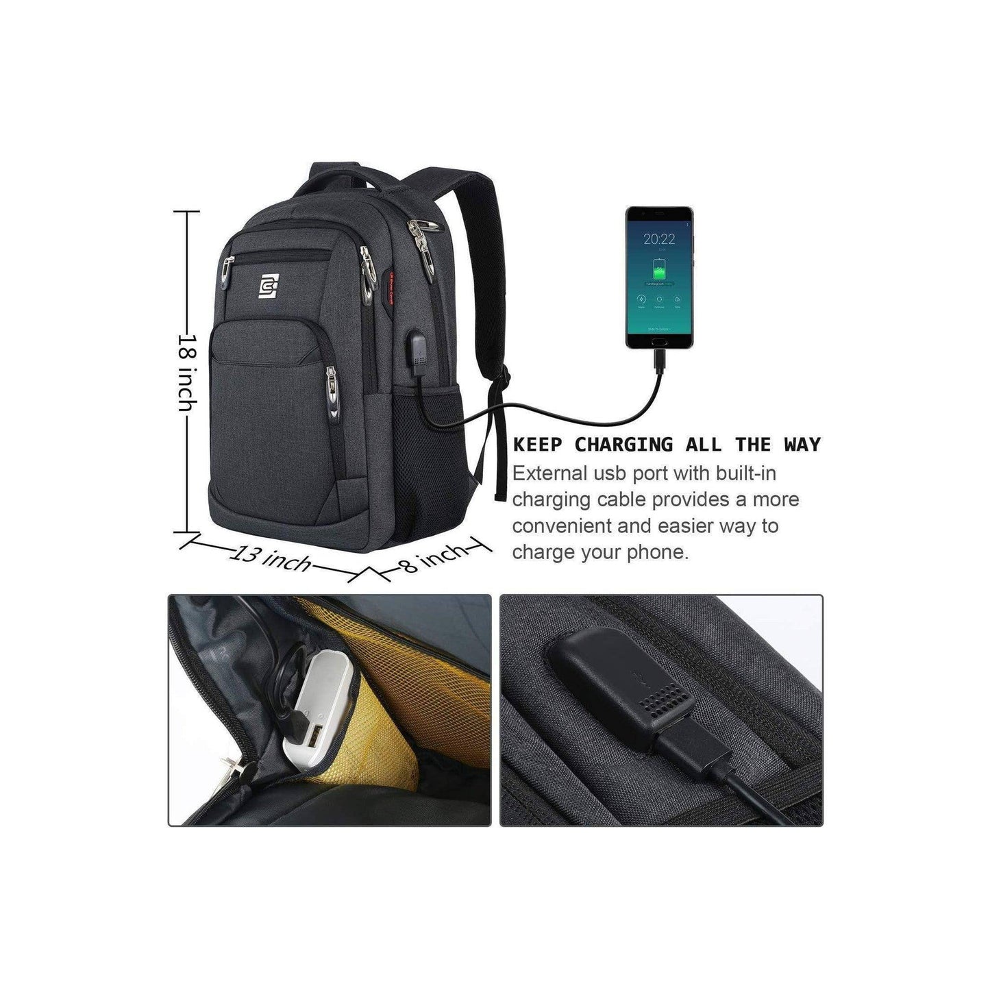 Travel Laptop Backpack – Organized & Connected