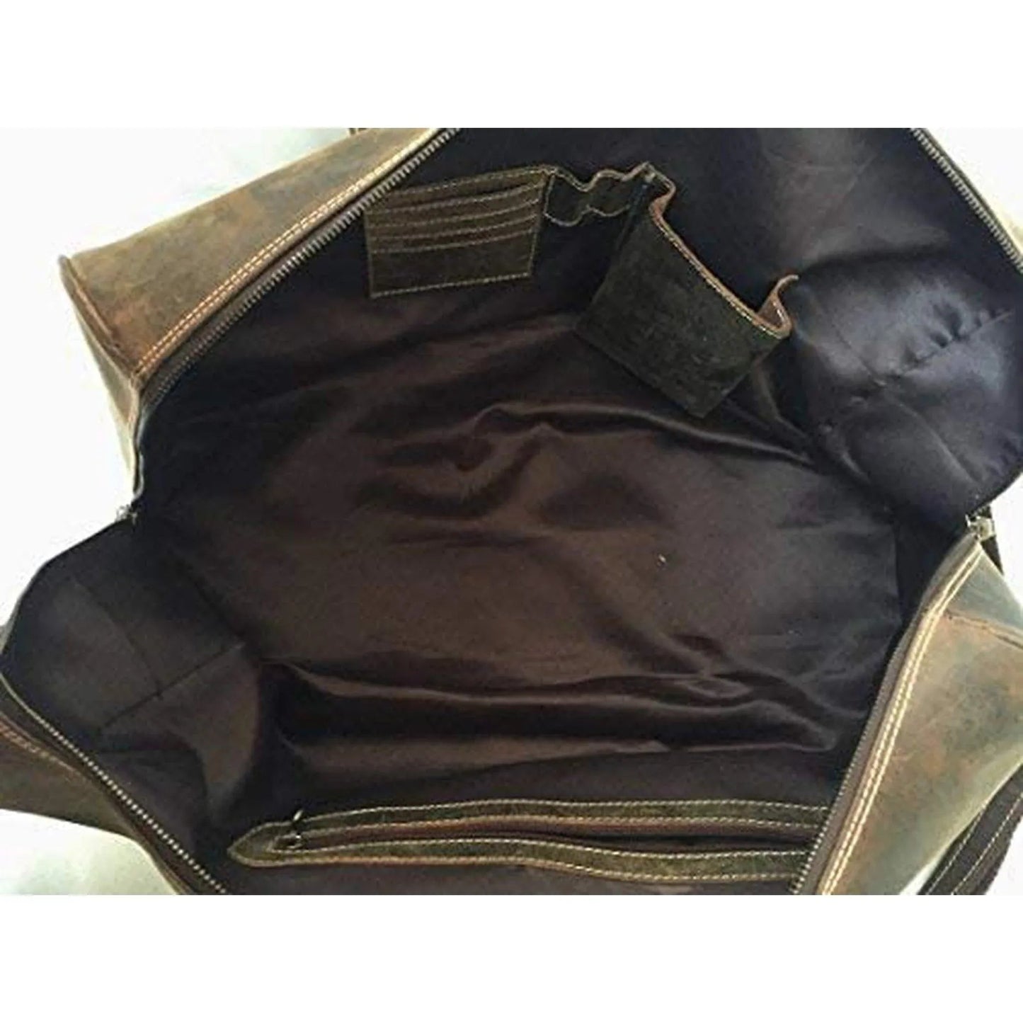 Buffalo Leather Duffel Bag – Vintage Distressed Weekender (20")