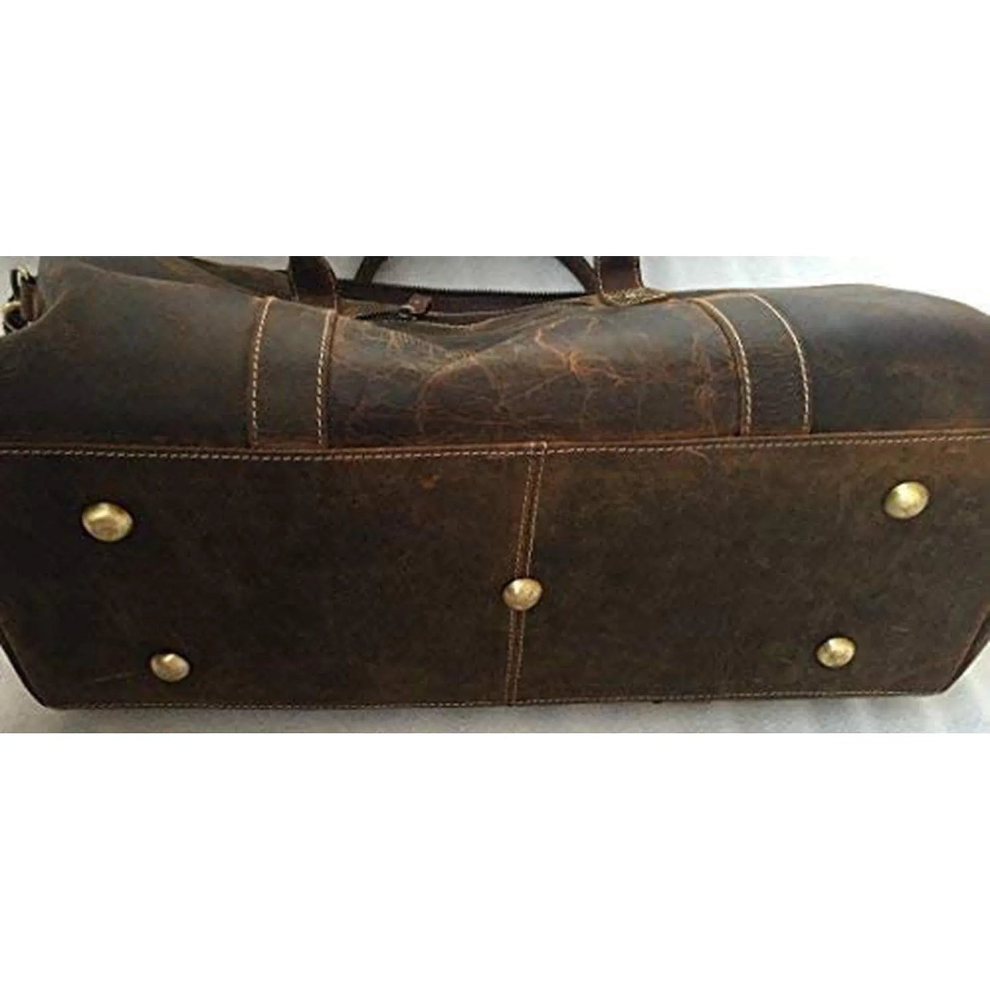Buffalo Leather Duffel Bag – Vintage Distressed Weekender (20")