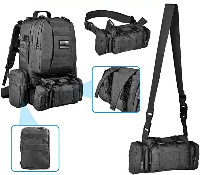 Carry-All Military Tactical Backpack – 60L Modular Gear Pack