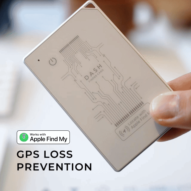 Thinnest Tracker Card - Tempered Glass & Aluminum, Wireless Recharge, Waterproof