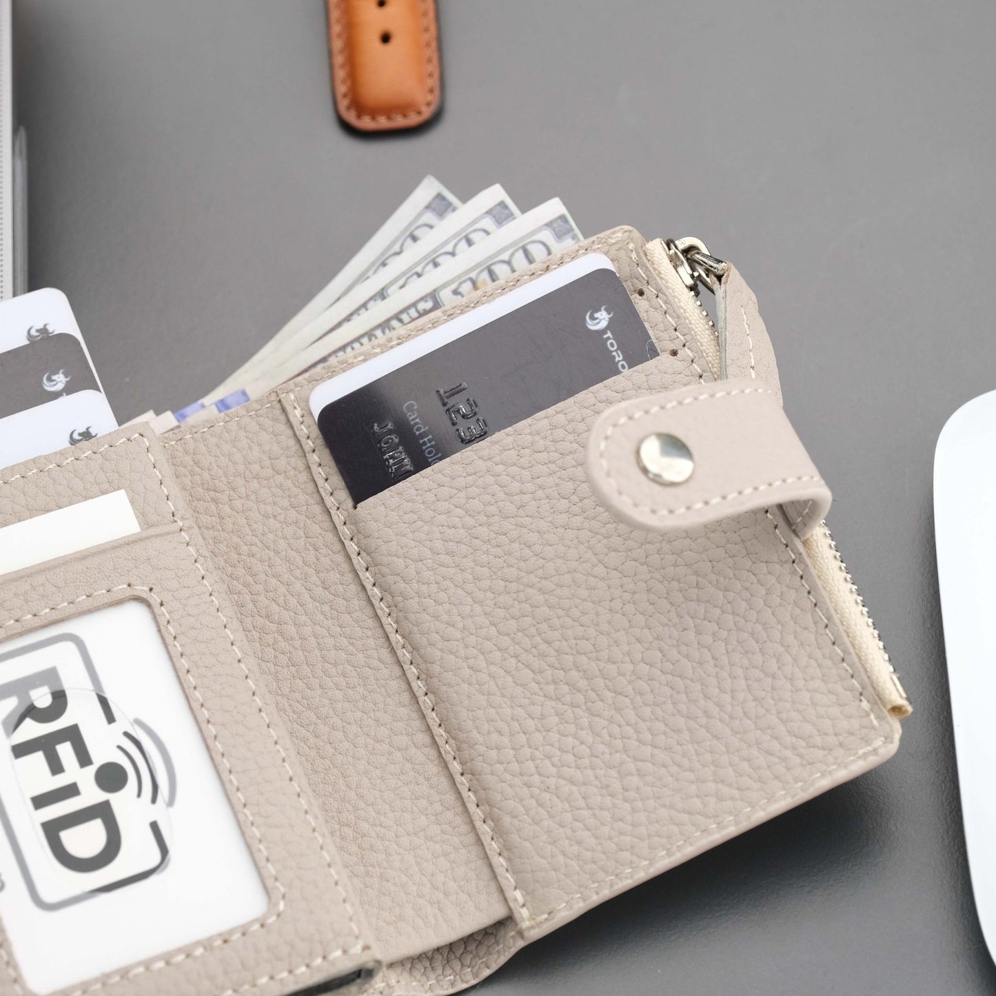 Glenrock Mink Leather Pop-up Cardholder Wallet