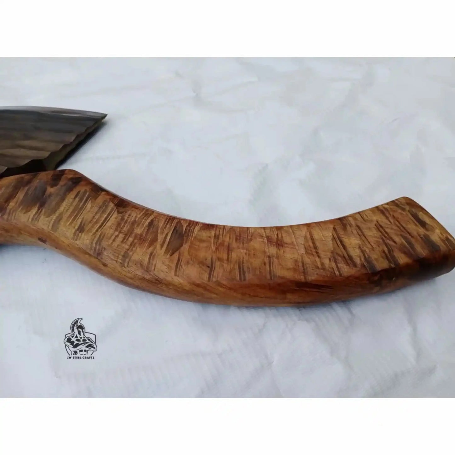 Hand-finished Workshop Axe with Chisel-textured Steel Head and Premium Hardwood Shaft