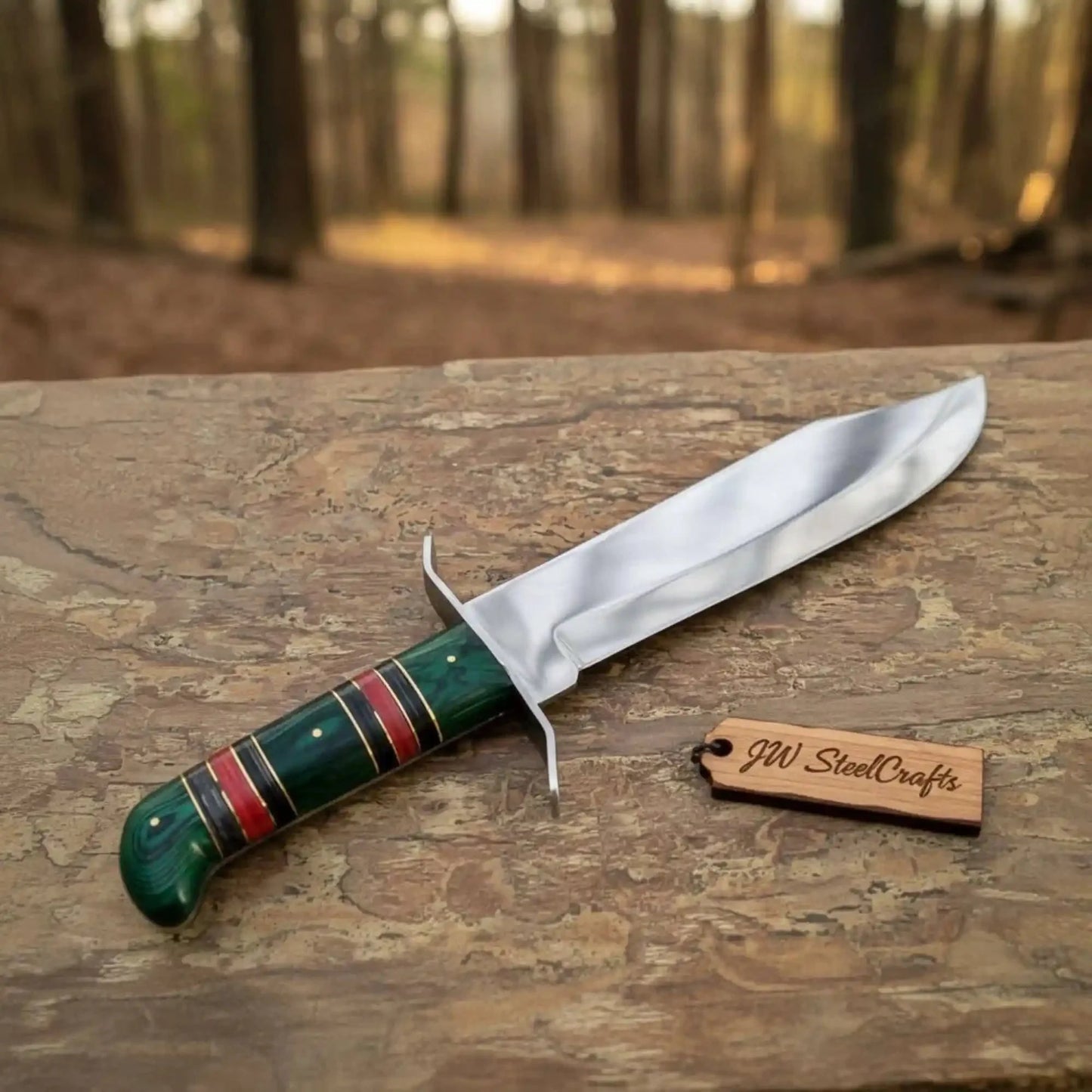 Handmade Sheffield Clip Point Bowie Knife Polished Steel Custom Handle