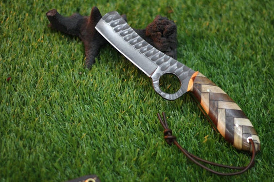 Custom Handmade Bull Cutters with Leather Sheath
