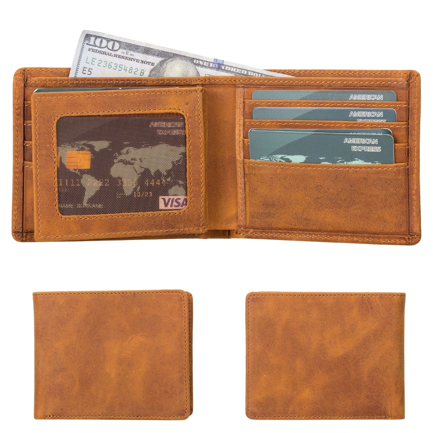 Lusk Slim Bifold Design Handcrafted Men's Genuine Leather Wallet