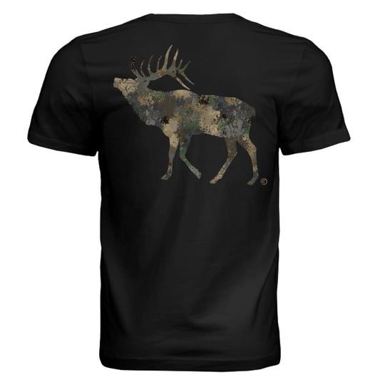 Forest Splash Burst Camo Elk T-Shirt