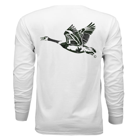 Verdant Splash Burst Goose Long Sleeve T-Shirt