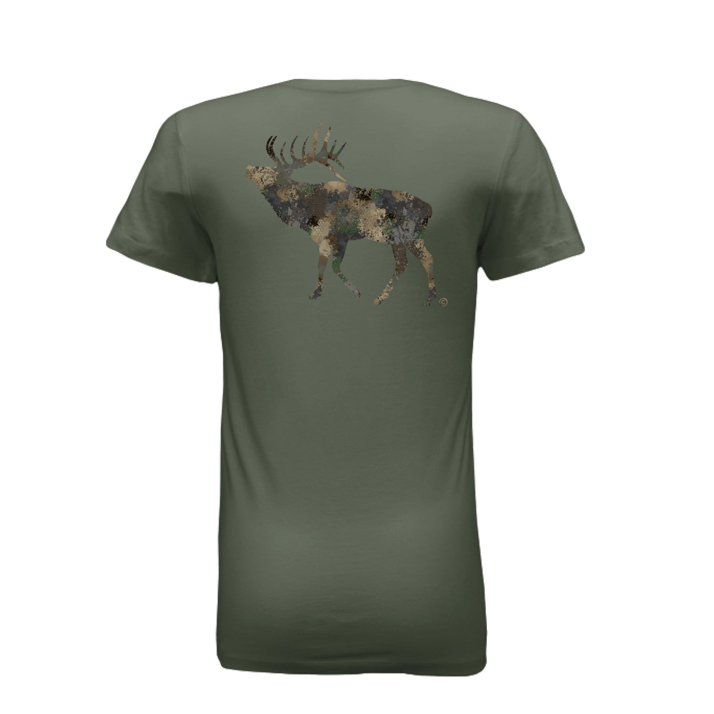 Women's Forest Splash Burst Camo Elk T-Shirt
