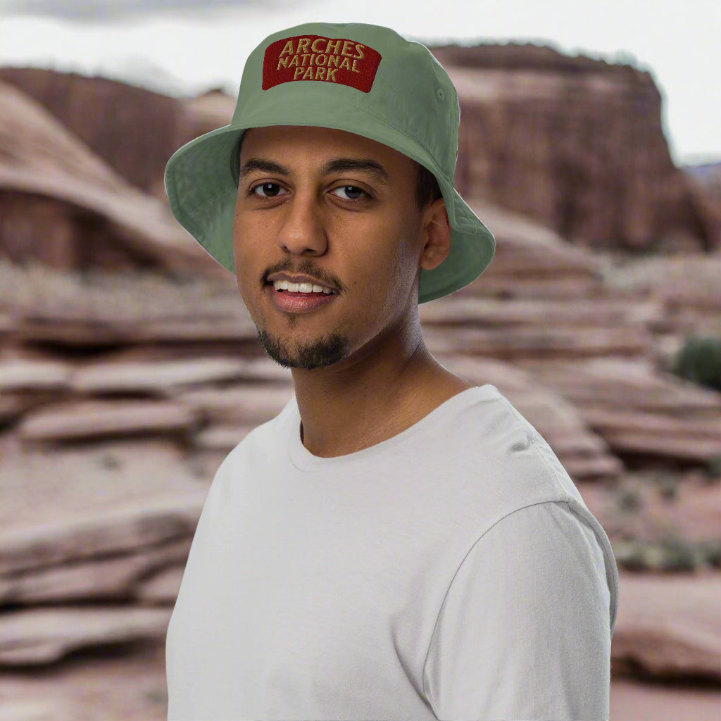 Arches National Park Embroidered Organic Bucket Hat