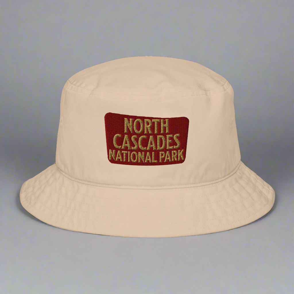 North Cascades National Park Organic Embroidered Bucket Hat